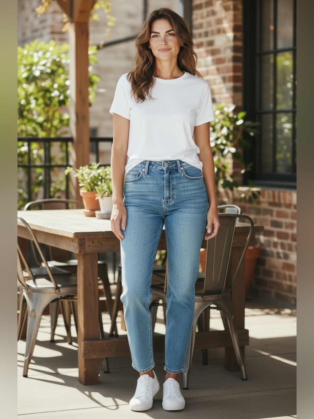 Jordache Straight Leg Jeans in Light Blue Wash